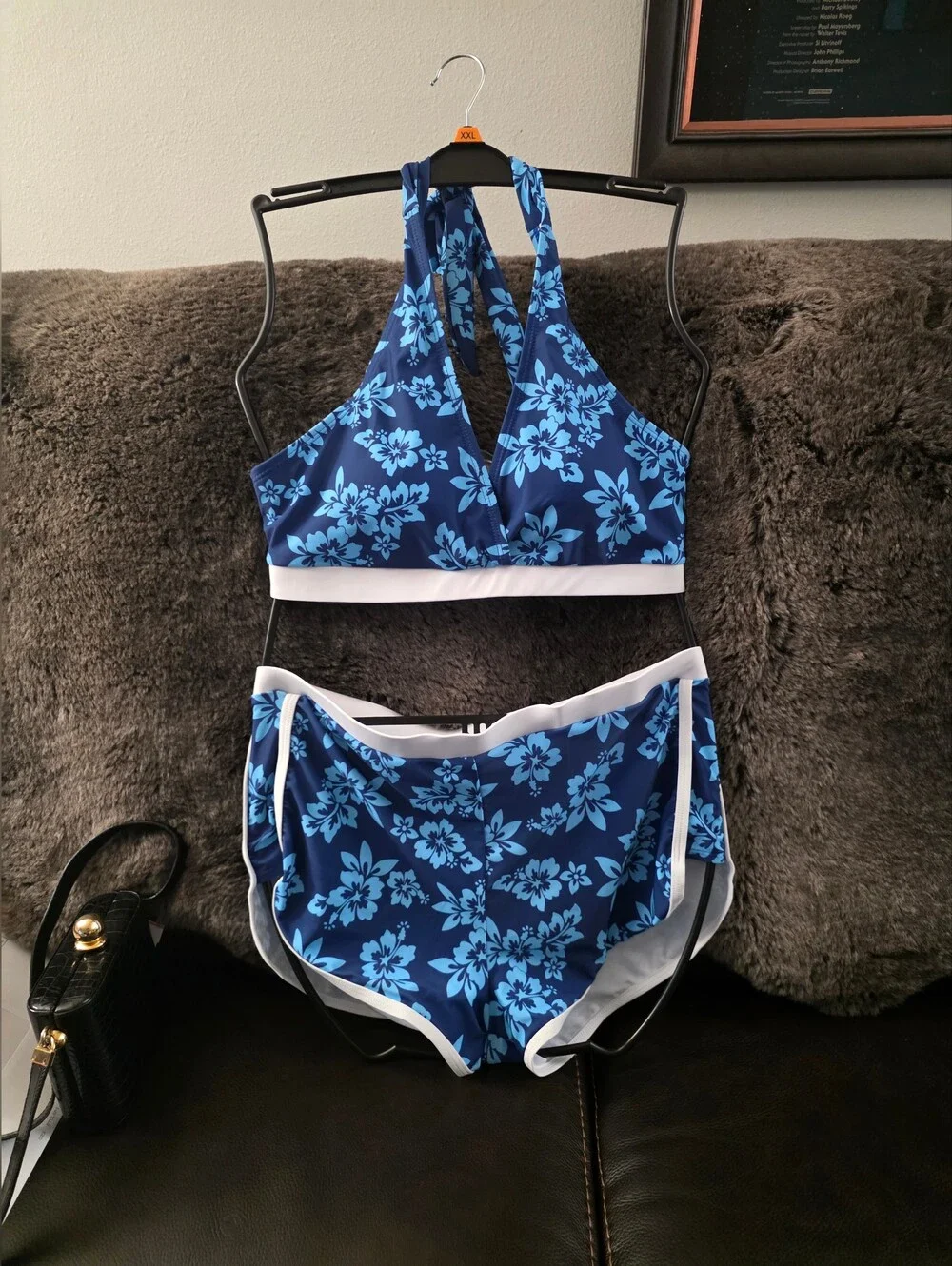 NOVA SWIM Carleta Tropical Hibiscus Print Boyshort 2 Piece Bikini Size 1X